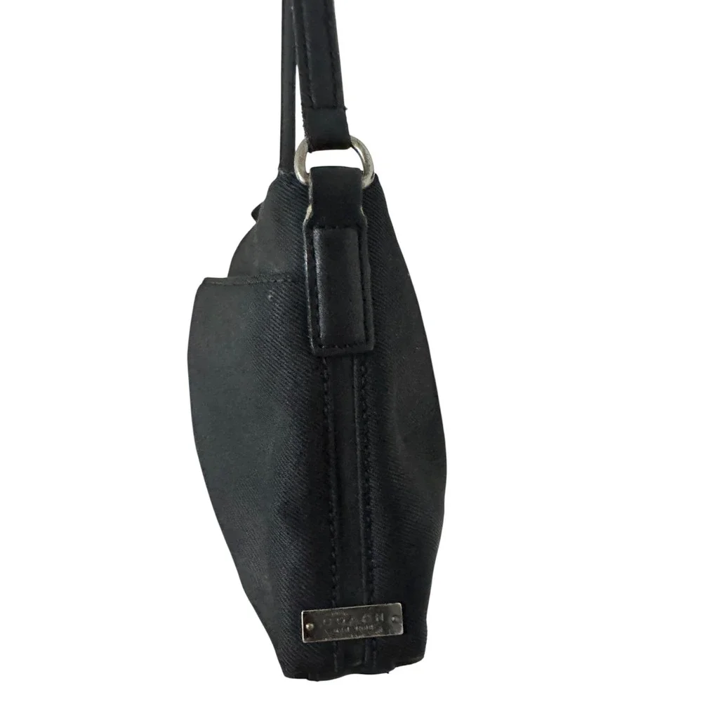 Coach Y2K VTG Mercer Demi 7407 black nylon mini shoulder bag clutch purse